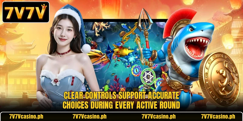 Clear controls support accurate choices during every active round Clear controls support accurate choices during every active round