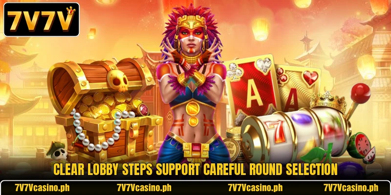 Clear lobby steps support careful round selection Clear lobby steps support careful round selection