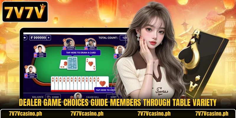Dealer game choices guide members through table variety Dealer game choices guide members through table variety
