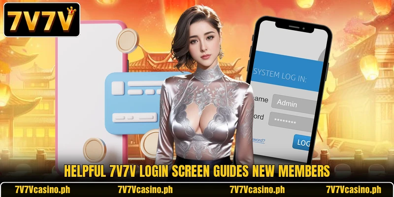 Helpful 7V7V login screen guides new members