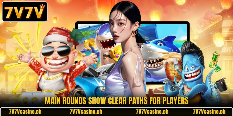 Main rounds show clear paths for players Main rounds show clear paths for players