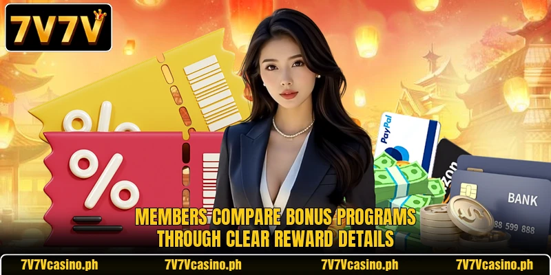 Members compare bonus programs through clear reward details Members compare bonus programs through clear reward details