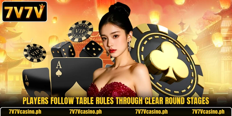 Players follow table rules through clear round stages Players follow table rules through clear round stages