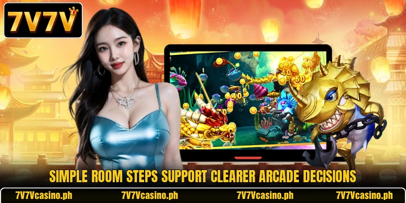 Simple room steps support clearer arcade decisions Simple room steps support clearer arcade decisions